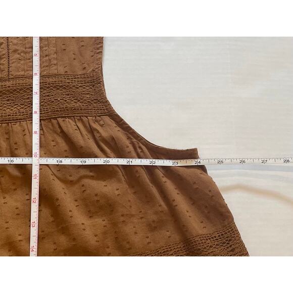 Old Navy Cotton Blend Brown Sleeveless Embroidered Swing Blouse, Size XXL - Picture 11 of 13